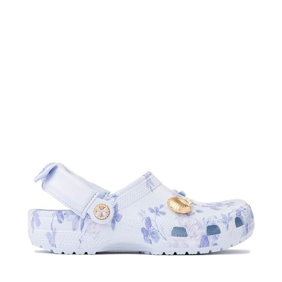 LoveShackFancy x Crocs Classic Clog - Mineral Blue Floral Print Size 7 NWT - Picture 3 of 9
